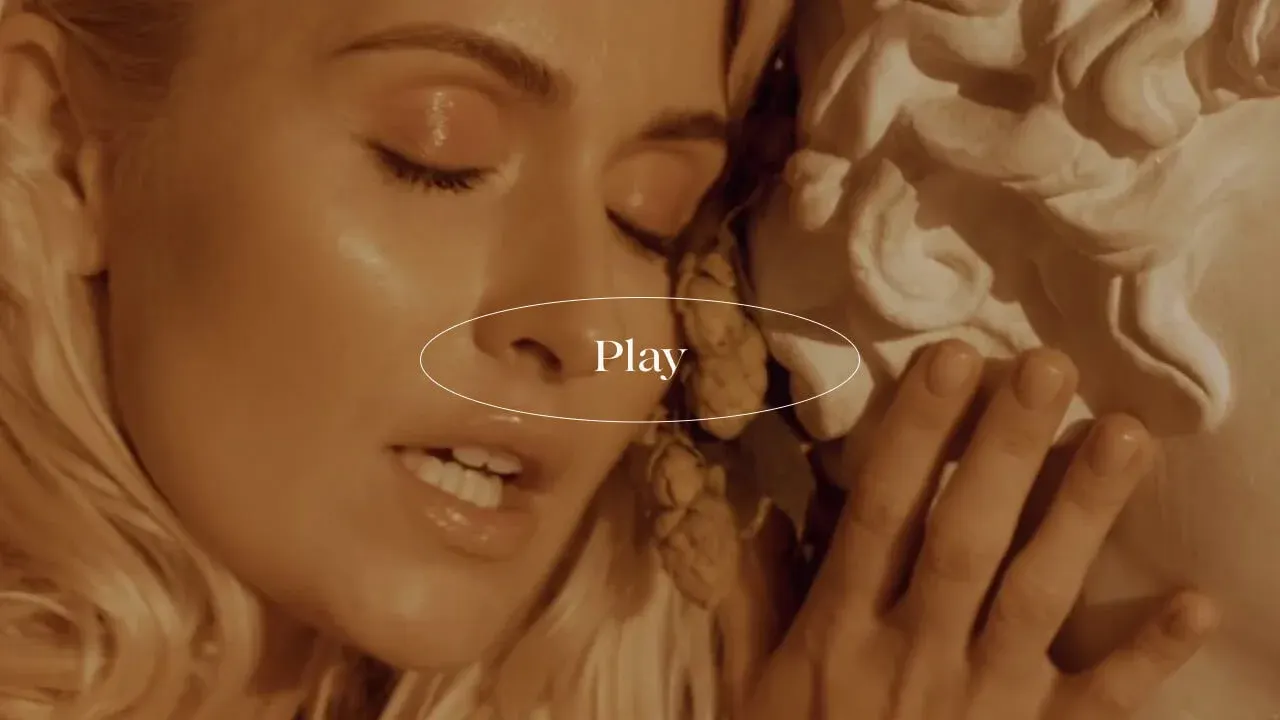 Cinematic beauty look created for a music-video shoot